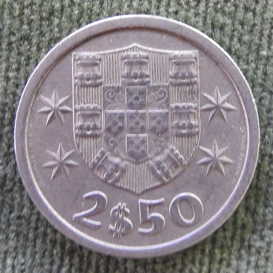 Portugal 1969 2 1/2 Escudos Ship Coin
