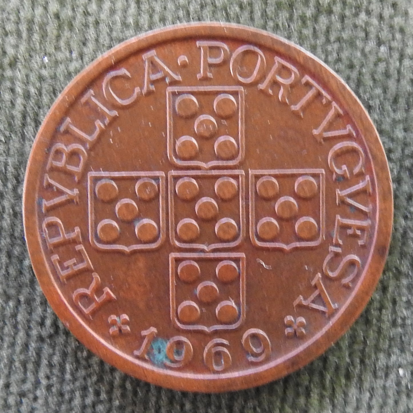 Portugal 1969 50 Centavos Five Ears of Wheat Coin