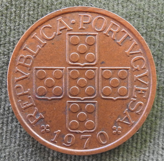 Portugal 1970 1 Escudo Five Wheat Ears Coin