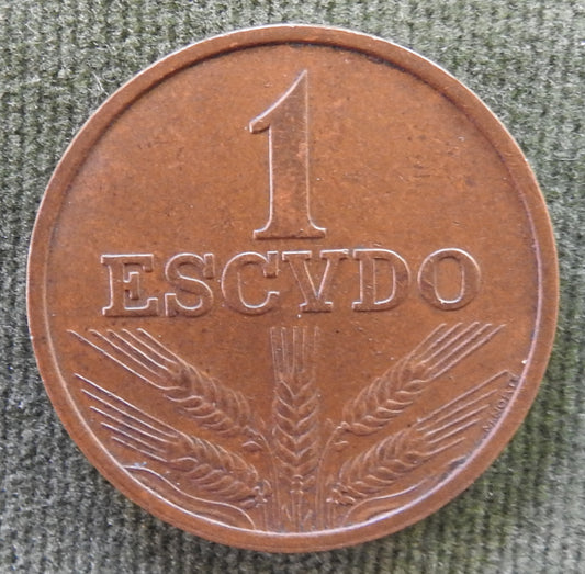 Portugal 1970 1 Escudo Five Wheat Ears Coin
