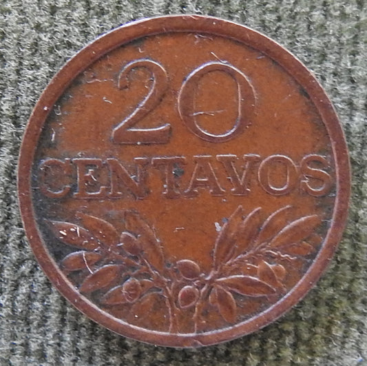 Portugal 1970 20 Centavos Coin