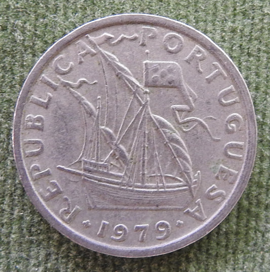 Portugal 1979 2 1/2 Escudos Ship Coin
