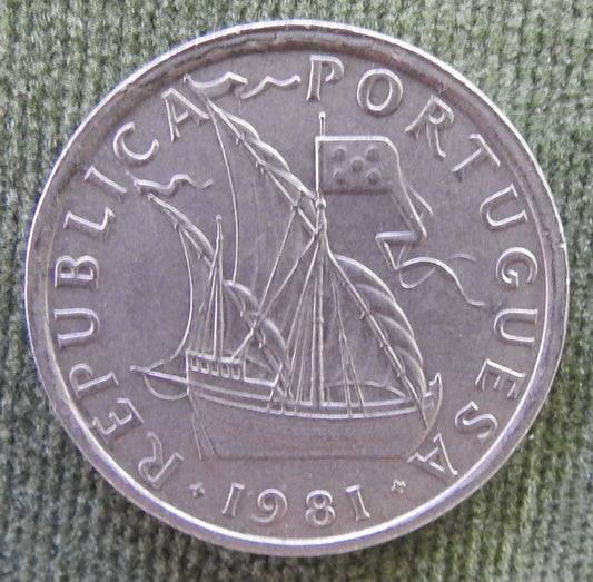Portugal 1981 5 Escudos Ship Coin