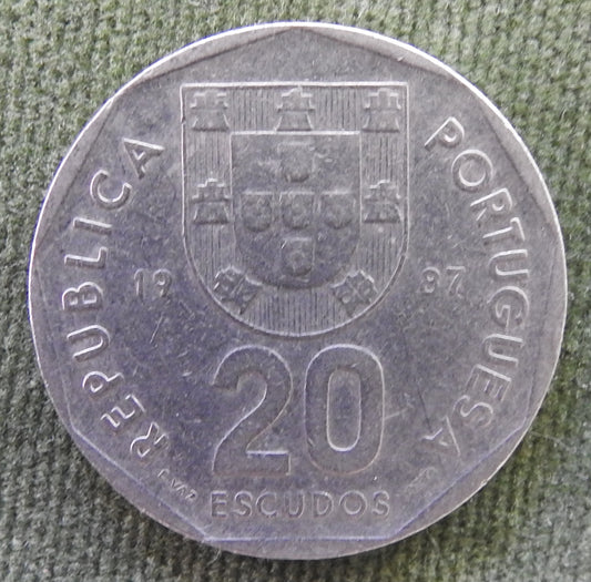 Portugal 1987 20 Escudos Nautical Compass Coin