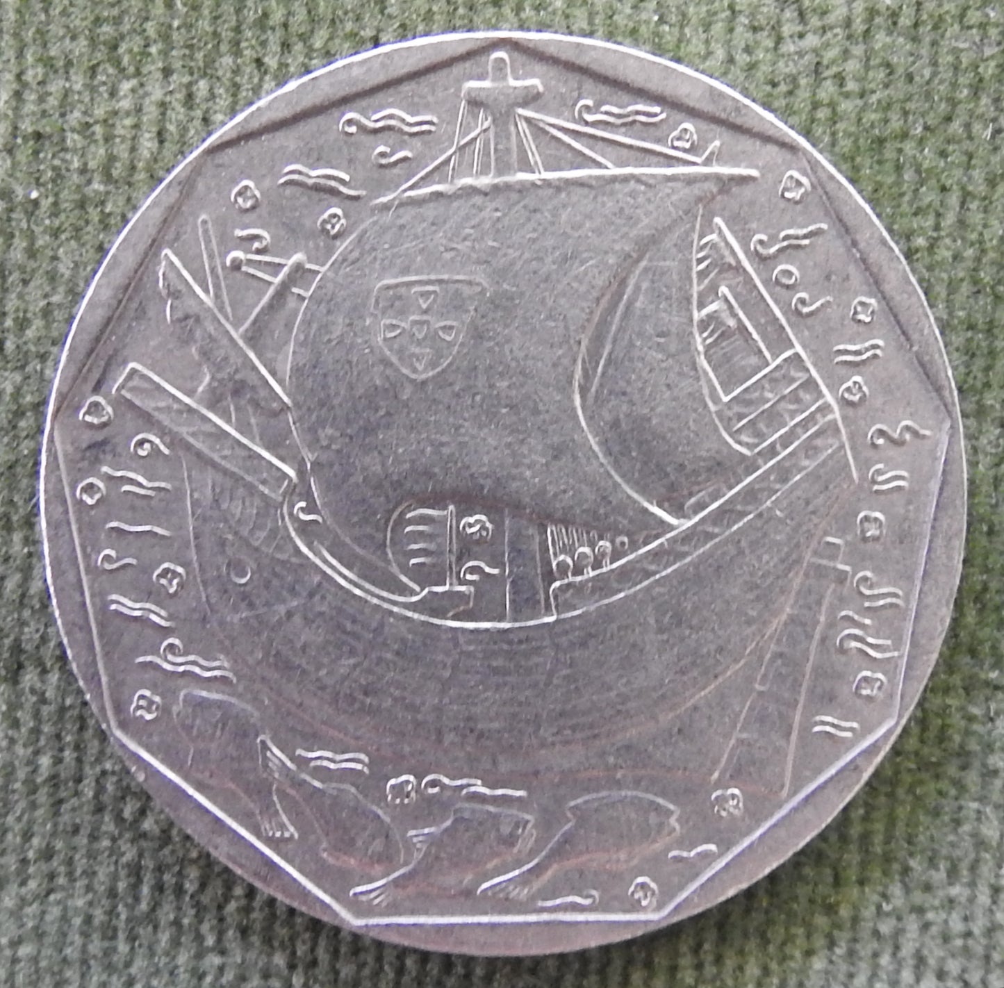 Portugal 1988 50 Escudos Stylized Boat Coin
