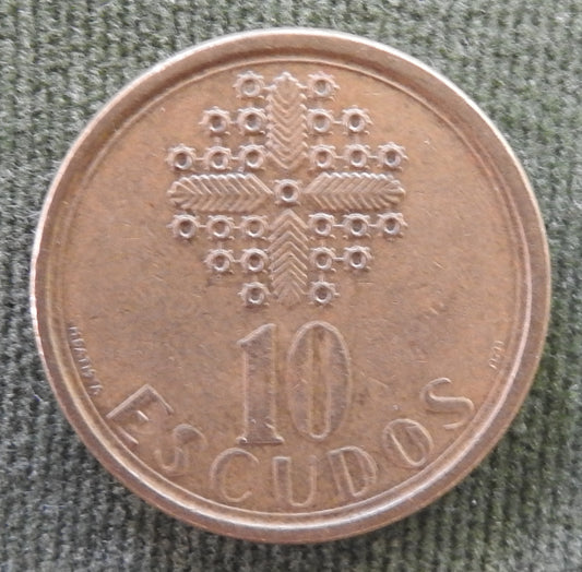 Portugal 1989 10 Escudos Stained Glass Window Coin