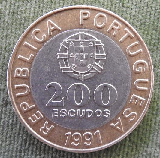 Portugal 1991 200 Escudos Garcia de Orta Bi-Metalic Coin