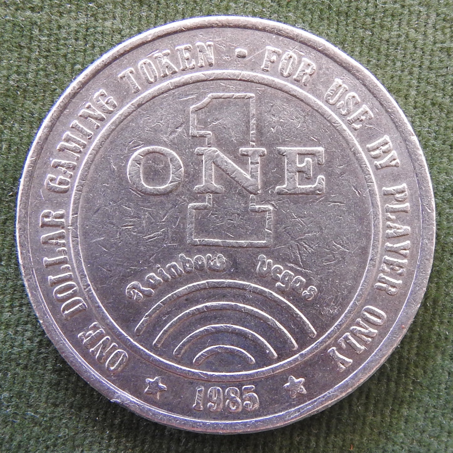 US Rainbow Hotel Vagas 1985 $1 1 Dollar Gaming Token