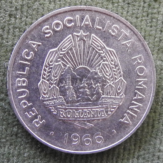 Romania 1966 25 Bani Coin National Coat of Arms