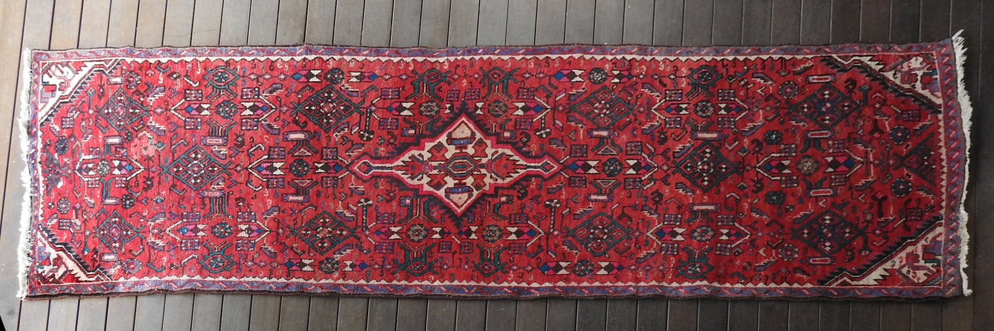 Vintage Hamadan Runner - Hand Knotted
