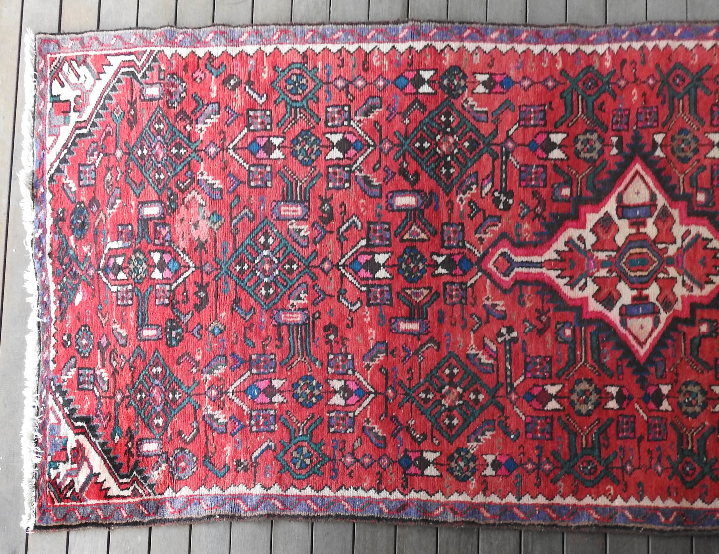 Vintage Hamadan Runner - Hand Knotted