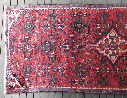 Vintage Hamadan Runner - Hand Knotted
