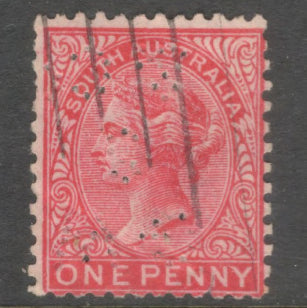 South Australia 1905 - 1911 1d 1 Penny Scarlet Queen Victoria Stamp