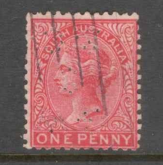South Australia 1905 1d Scarlet Queen Victoria Stamp - Perf: 12 x 11.5