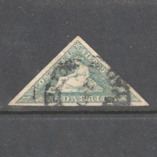 South Africa 1926 - 1927 4d Grey Blue Definitive Issue - "SOUTH AFRICA" or "SUIDAFRIKA" Stamp - Perf: Non Perforated