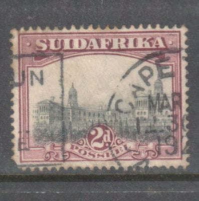 South Africa 1927 2d Purple Grey Local Motives Stamp - Perf: 14-13.5