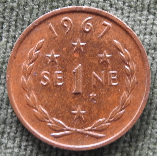 Samoa 1967 1 Sene Malietoa Tanumafili II Coin