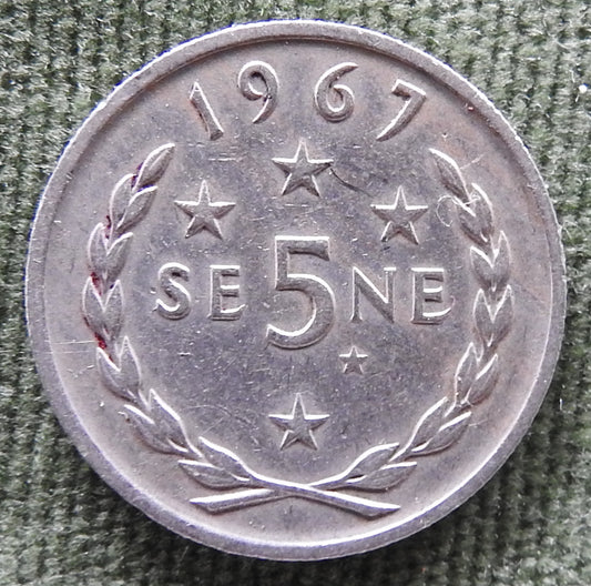 Samoa 1967 5 Sene Coin - Circulated