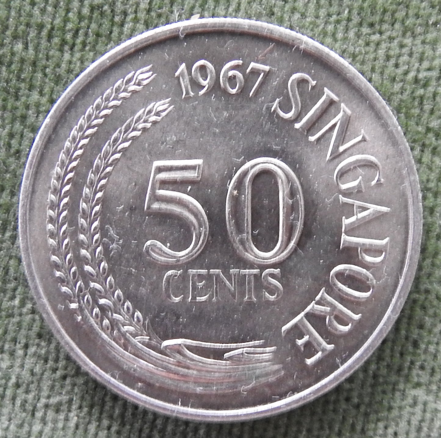 Singapore 1967 50 Cent Coin Lionfish