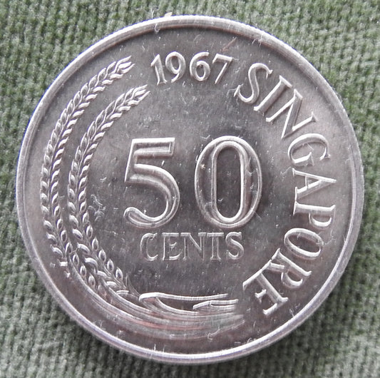 Singapore 1967 50 Cent Coin Lionfish