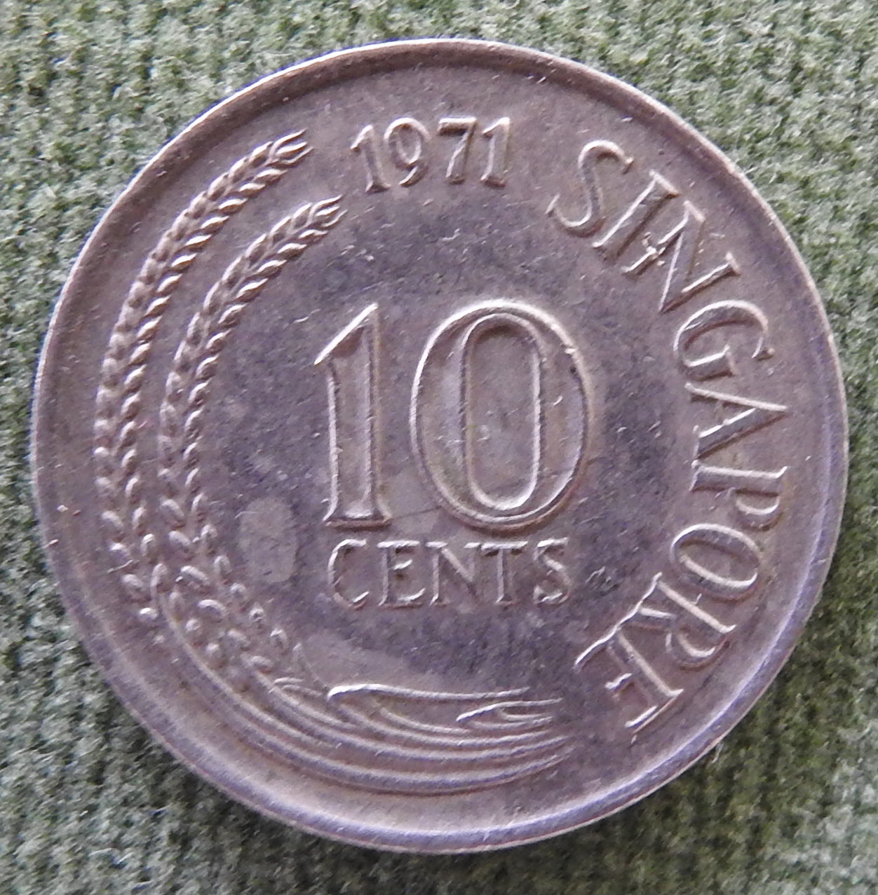 Singapore 1971 10 Cent Coin