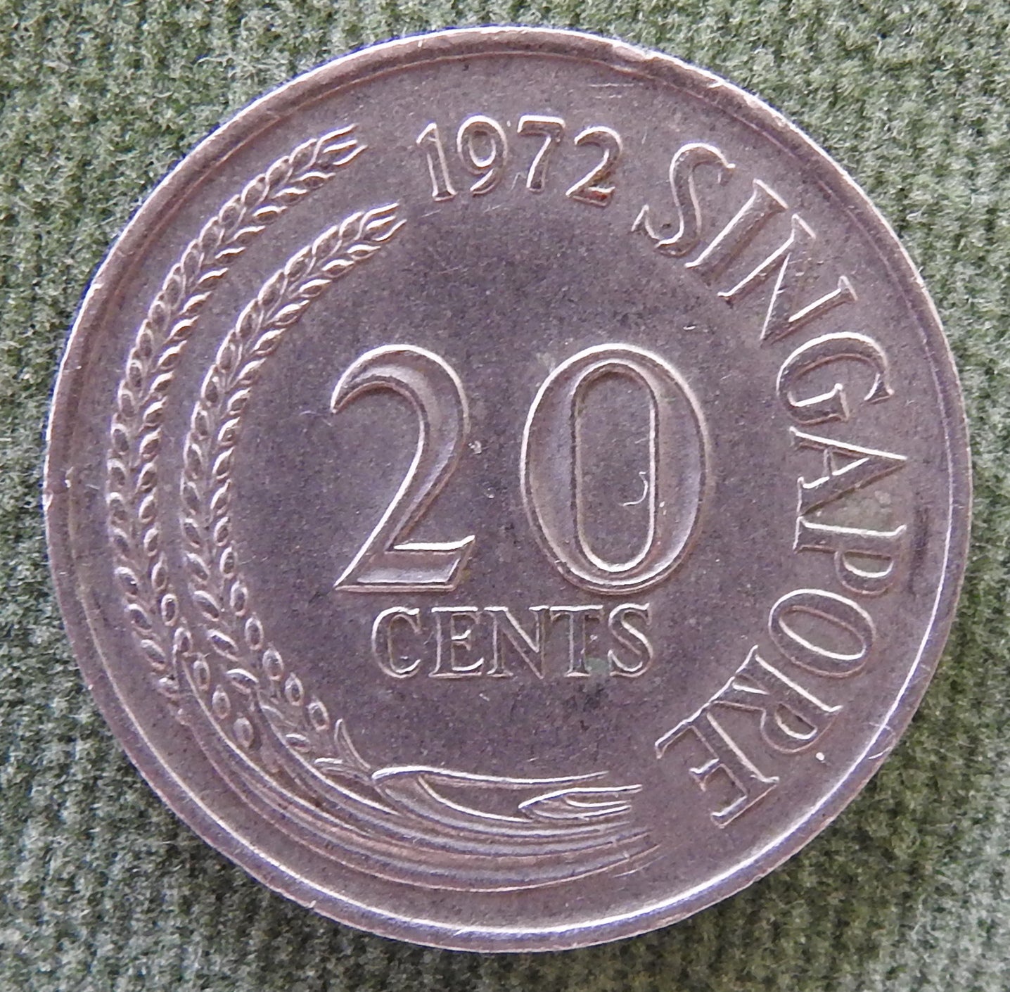 Singapore 1972 20 Cent Coin