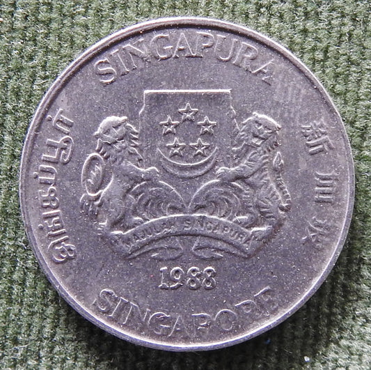 Singapore 1988 20 Cent Powder-Puff Plant Coin