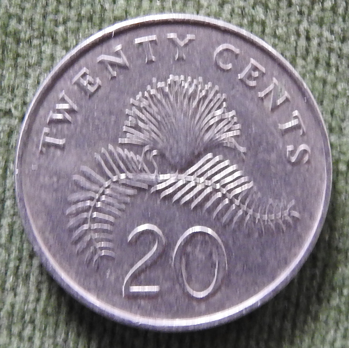 Singapore 1988 20 Cent Powder-Puff Plant Coin