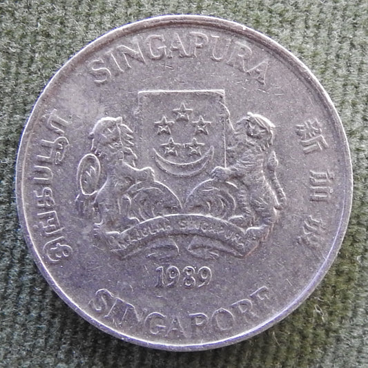 Singapore 1989 20 Cent Powder-Puff Plant Coin
