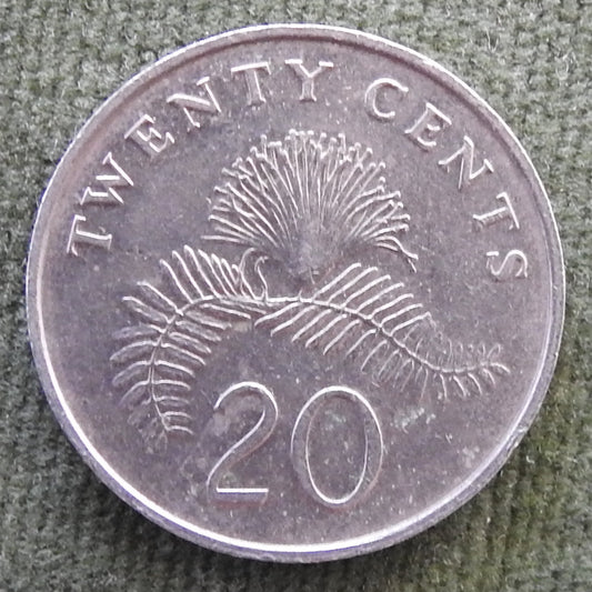 Singapore 1990 20 Cent Powder-Puff Plant Coin