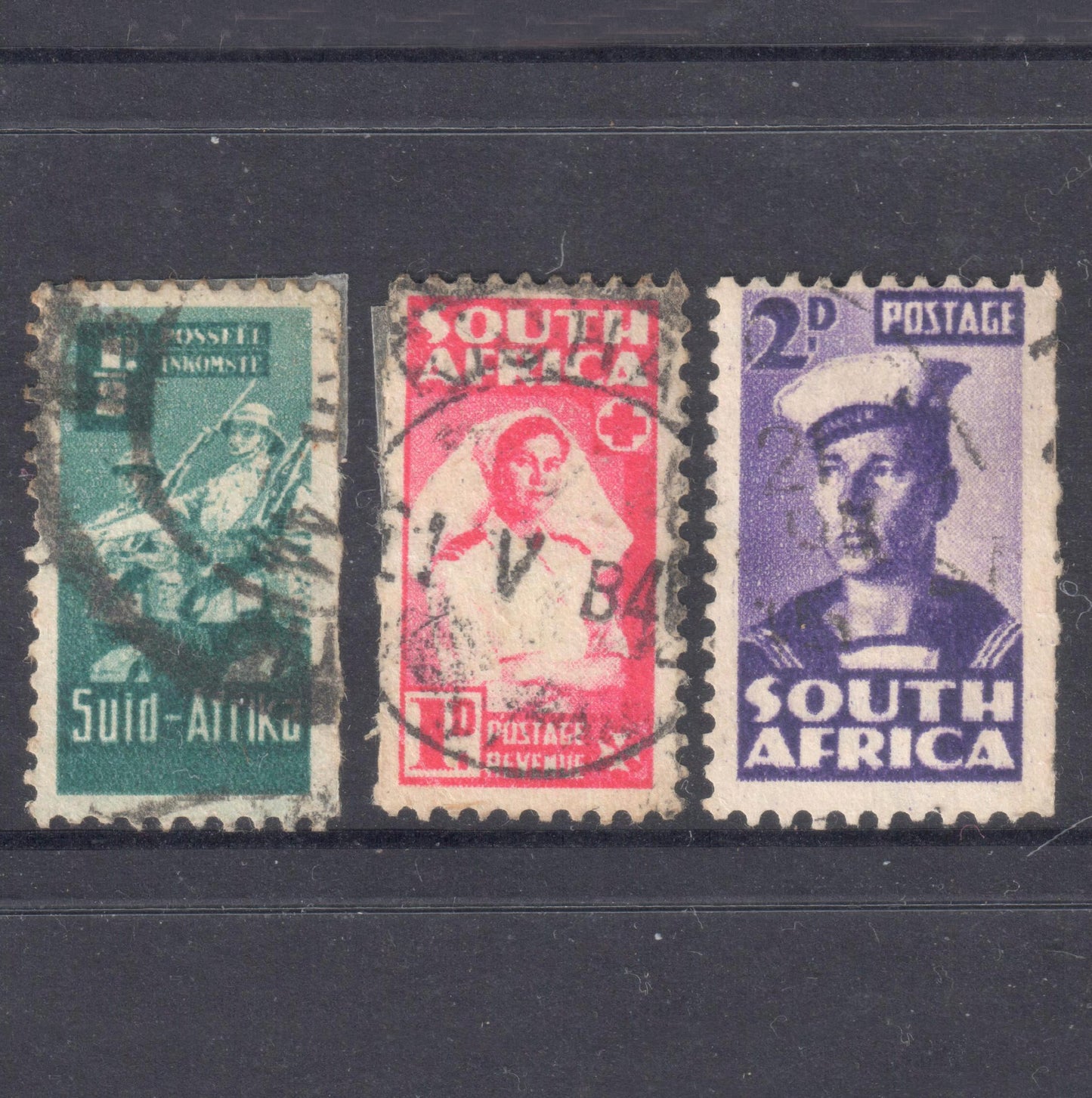 South Africa 1942 War Effort Stamp Group - Perfin:14