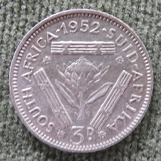 South Africa 1952 3 Pence Coin