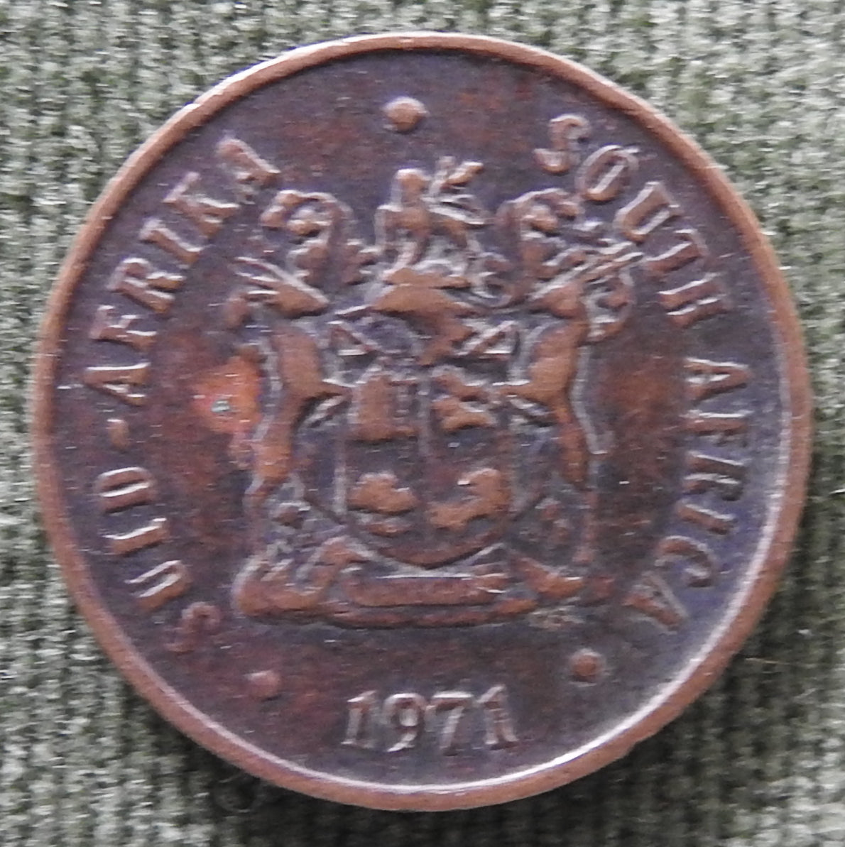 South Africa 1971 1 Cent Coin