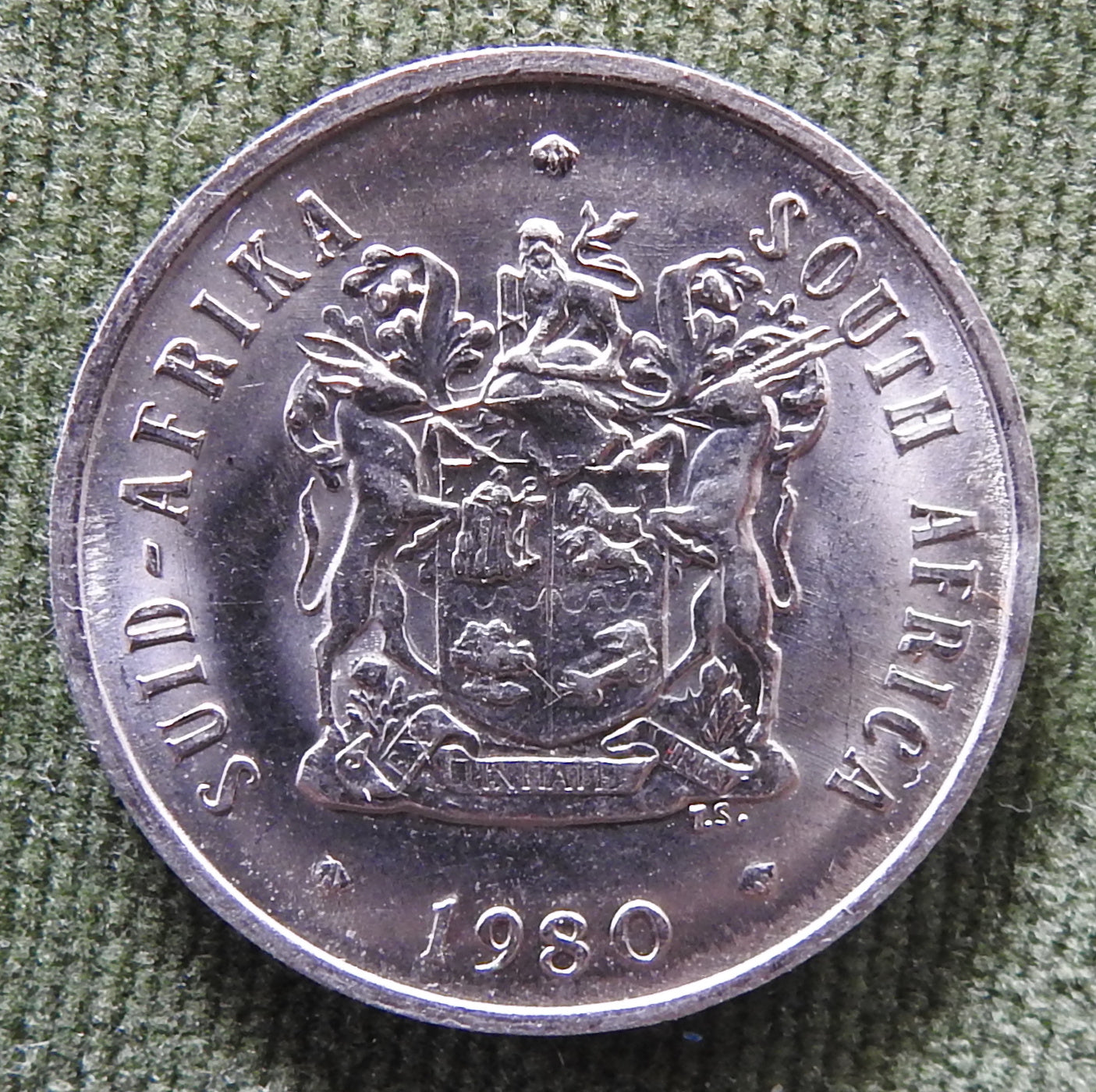 South Africa 1980 20 Cent Coin Arms of South Africa