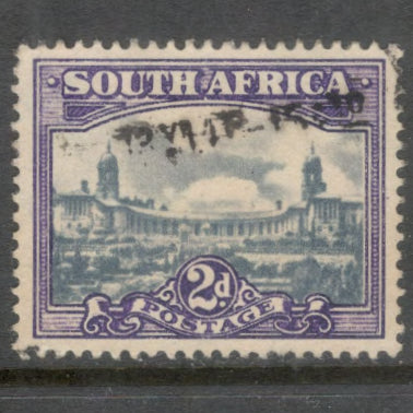 South Africa 1930 - 1945 2d Dark Violet / Dark Blue Local Motives Country name in English SOUTH AFRICA Stamp - Perf: 14.0