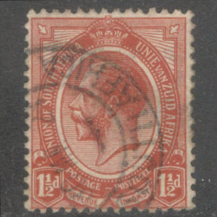 South Africa 1913 - 1922 1 1/2d Brownish Red King George V Stamp - Perf: 14.0