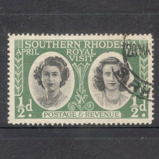 Southern Rhodesia 1947 1/2d Princess Elizabeth Royal Visit Green Stamp