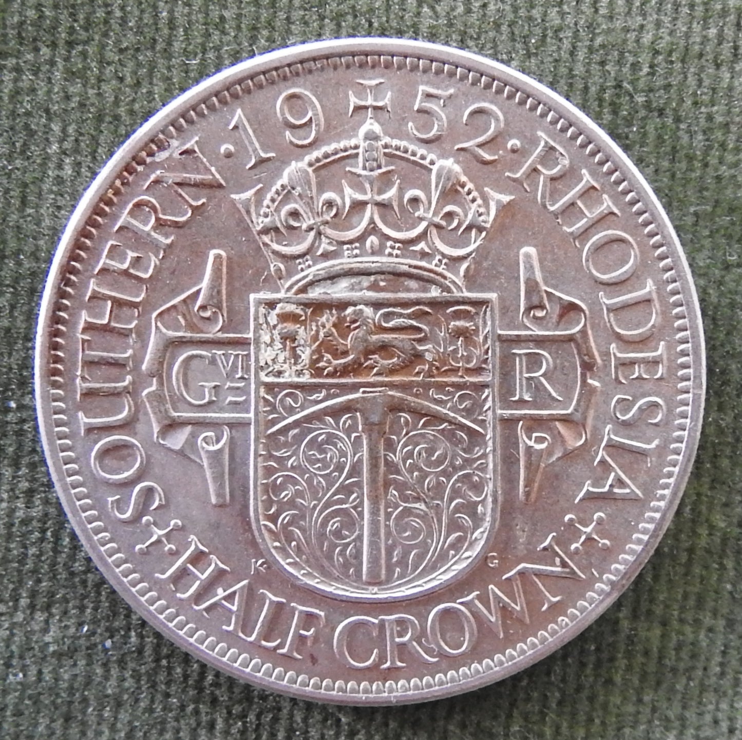 Southern Rhodesia 1952 Half Crown King George VI Coin