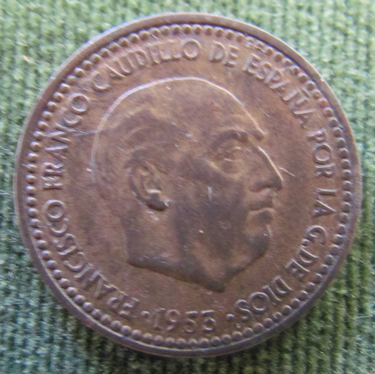 Spanish 1955 1 Peseta Coin - Circulated