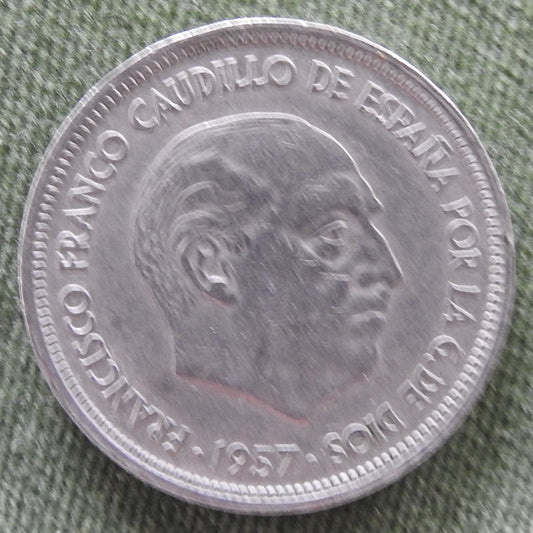 Spanish 1957 50 Pesetas Coin