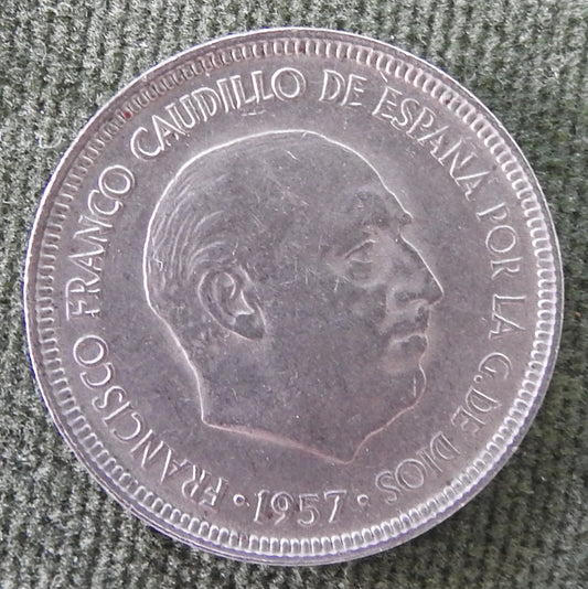 Spanish 1957 5 Peseta Coin