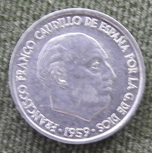 Spanish 1959 10 Centimos Coin Francisco Franco