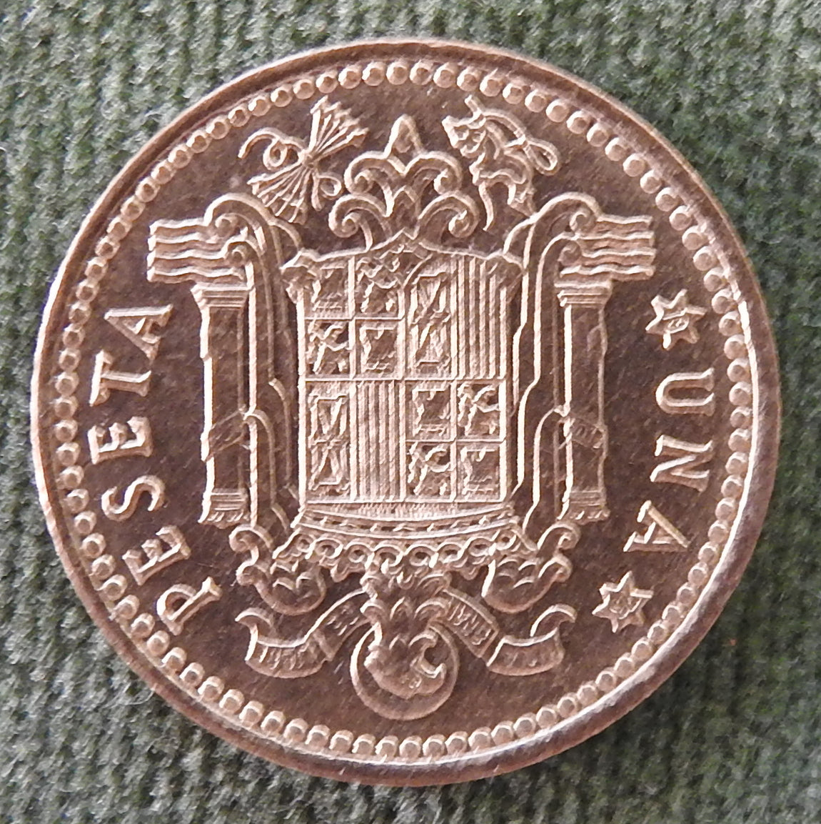 Spanish 1966 1 Peseta Coin