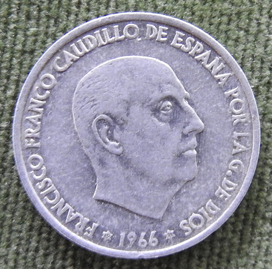 Spanish 1966 50 Centimos Coin Francisco Franco