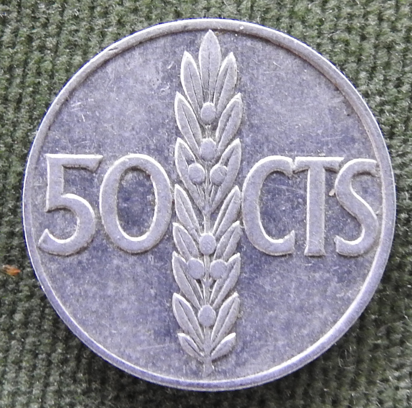Spanish 1966 50 Centimos Coin Francisco Franco