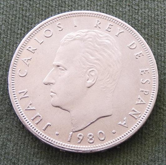 Spanish 1980 100 Pesetas Coin - 1982 FIFA World Cup Logo