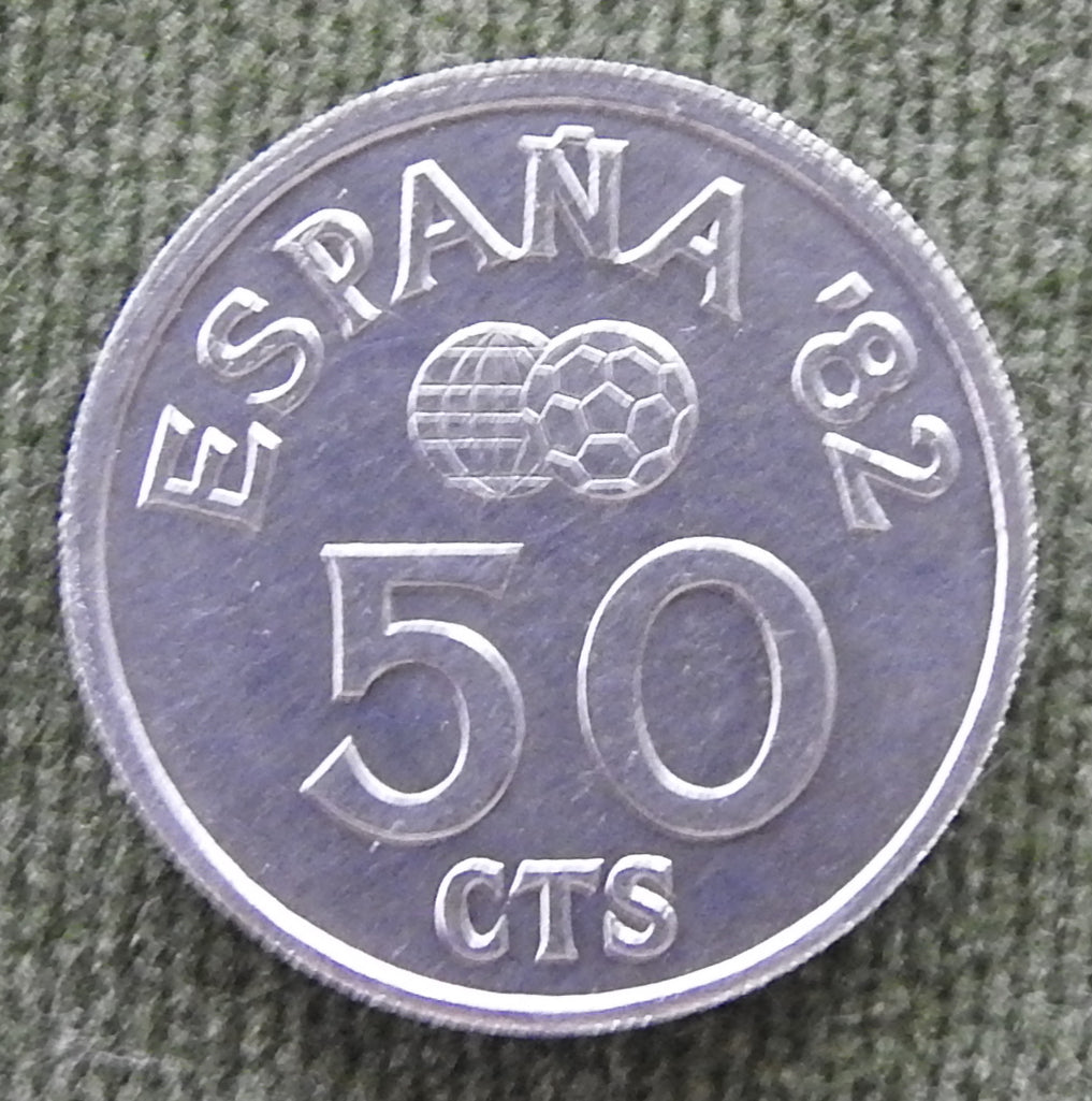 Spanish 1980 50 Centimos Coin King Juan Carlos I