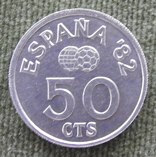 Spanish 1980 50 Centimos Coin King Juan Carlos I