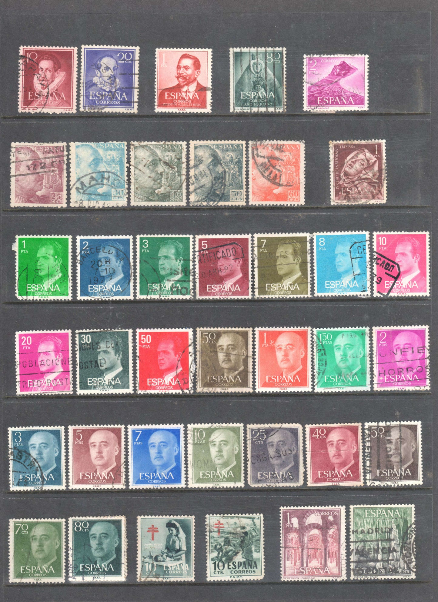 Spain Spanish Stamps Mixed & Compiled Bulk Group 1 - Cancelled