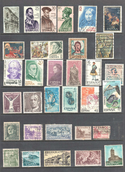 Spain Spanish Stamps Mixed & Compiled Bulk Group 2 - Cancelled